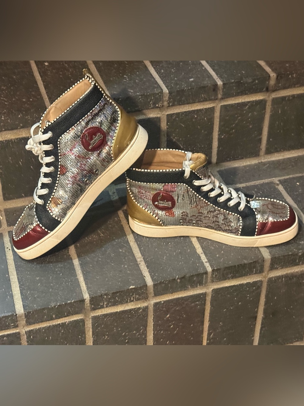Christian Louboutin Men’s “Rantulow Orlato” Sneakers (43EU/10US, Multicolor)